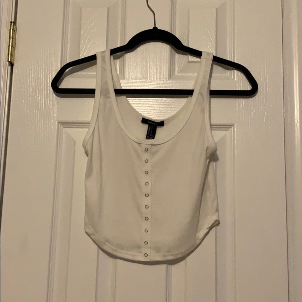 white button tank top